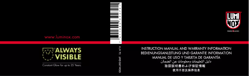 Page n°1 - Manuel utilisateur Luminox Navy Seal 7057.WO