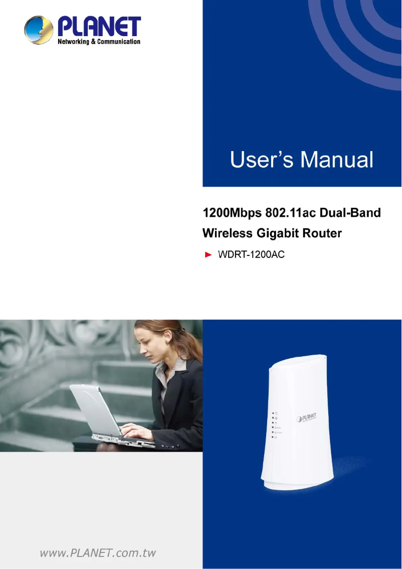 Page 1 de la notice Manuel utilisateur Planet WDRT-1200AC