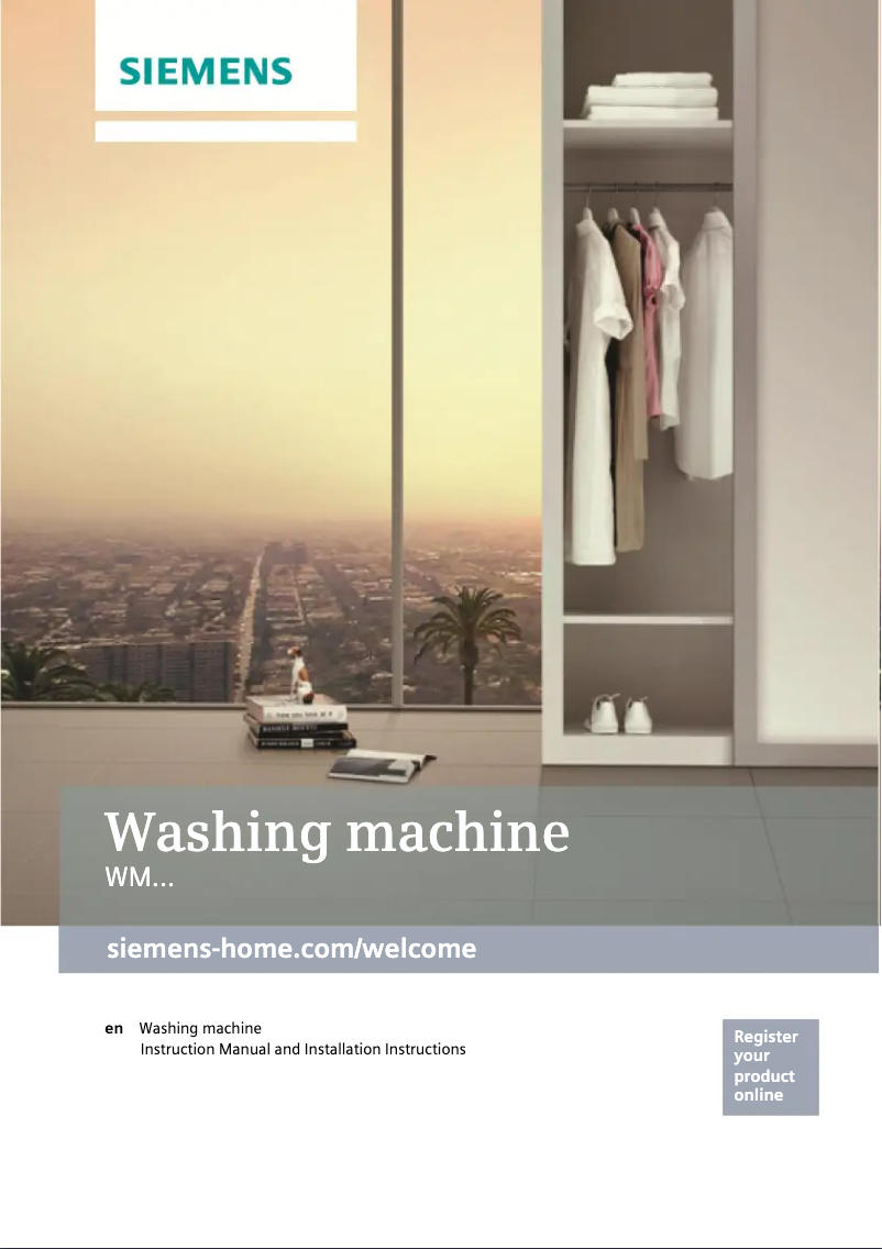 Page n°1 - Manuel utilisateur Siemens WM14Q361GB