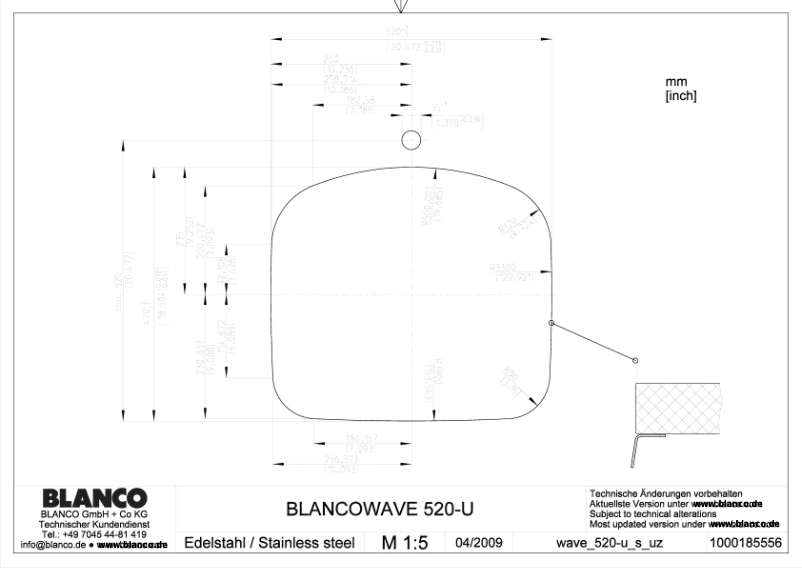 Page 1 de la notice Manuel utilisateur BLANCO WAVE 520-U