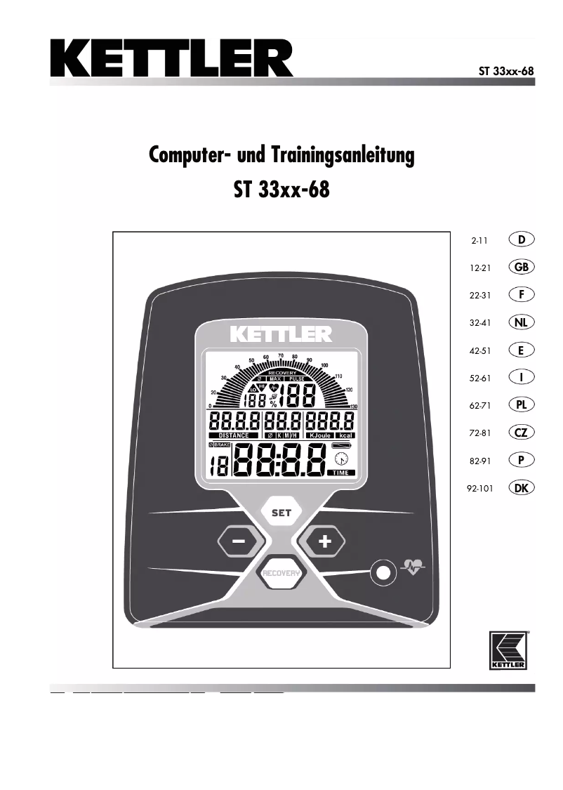 Page n°1 - Manuel utilisateur Kettler Rivo M