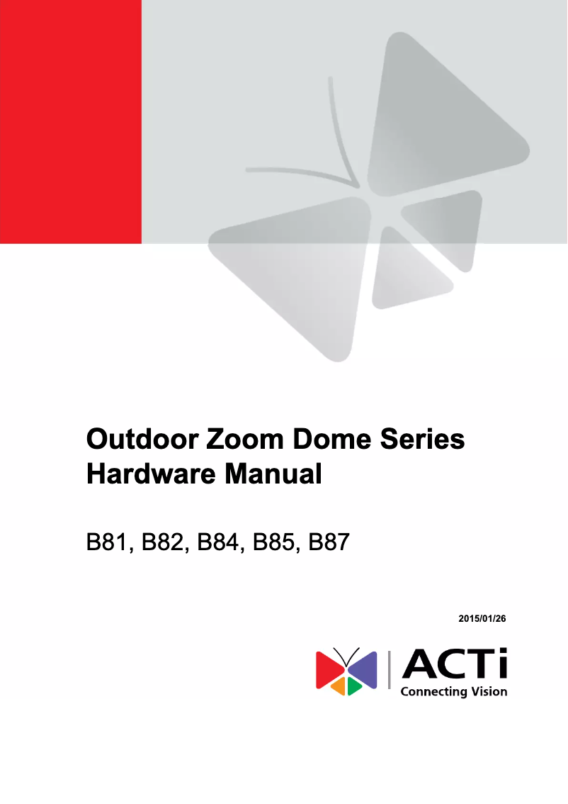 Image de la première page du manuel de l'appareil B84