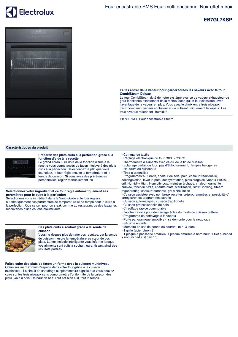 Image de la première page du manuel de l'appareil EB7GL7KSP