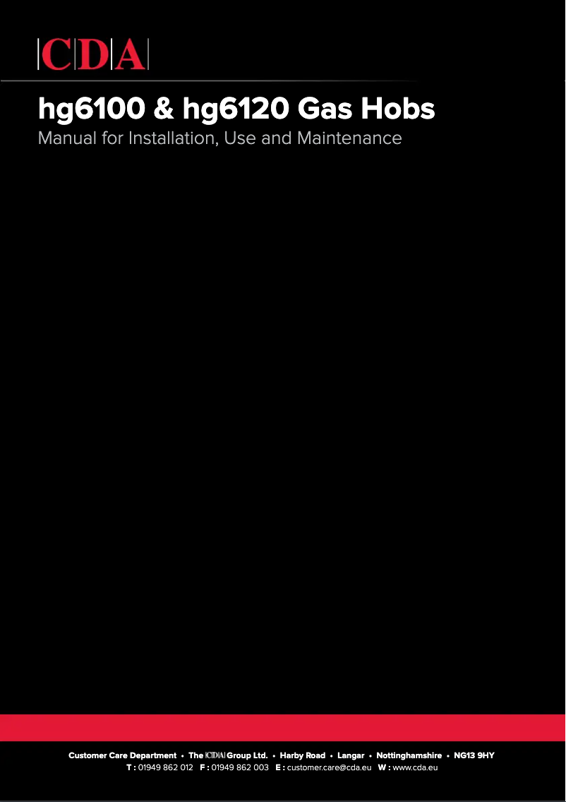 Page 1 de la notice Manuel utilisateur CDA HG6120
