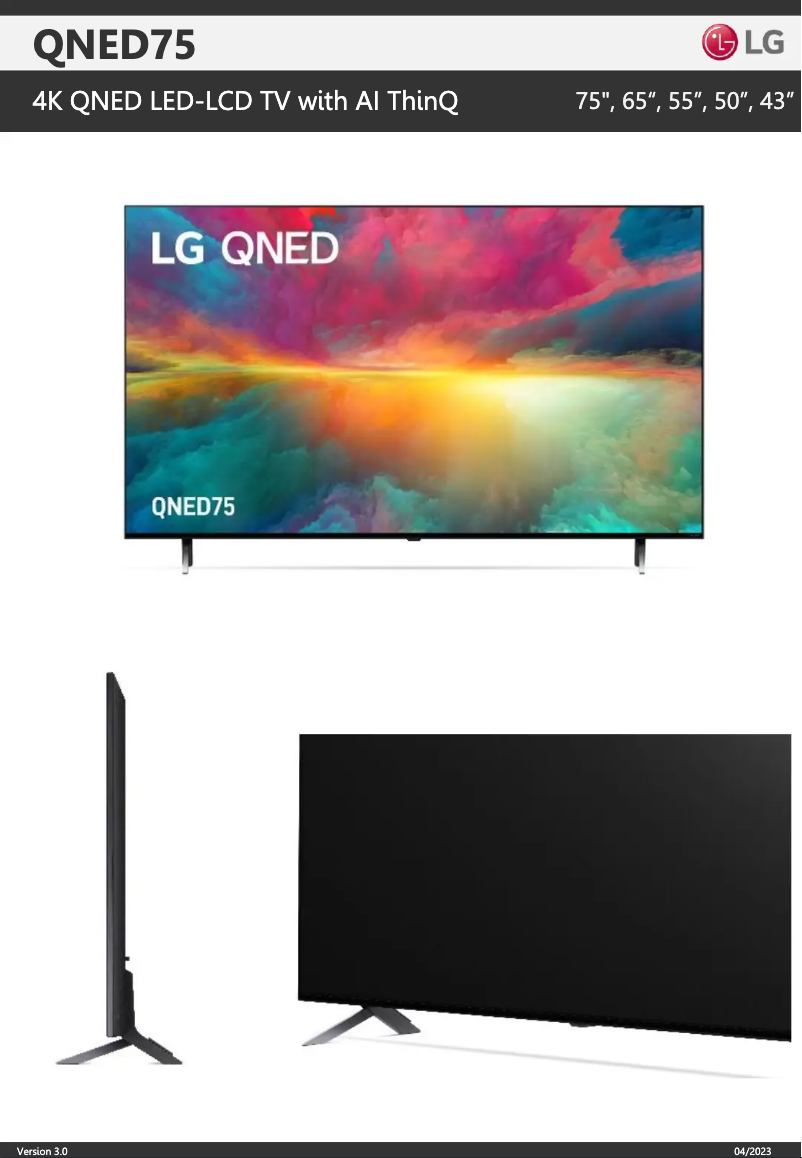 Page n°1 - Fiche technique LG 43QNED75SRA