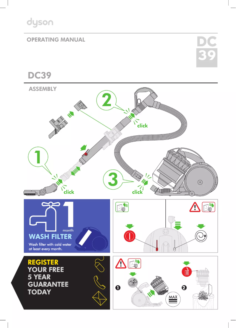 Page n°1 - Manuel utilisateur Dyson DC39