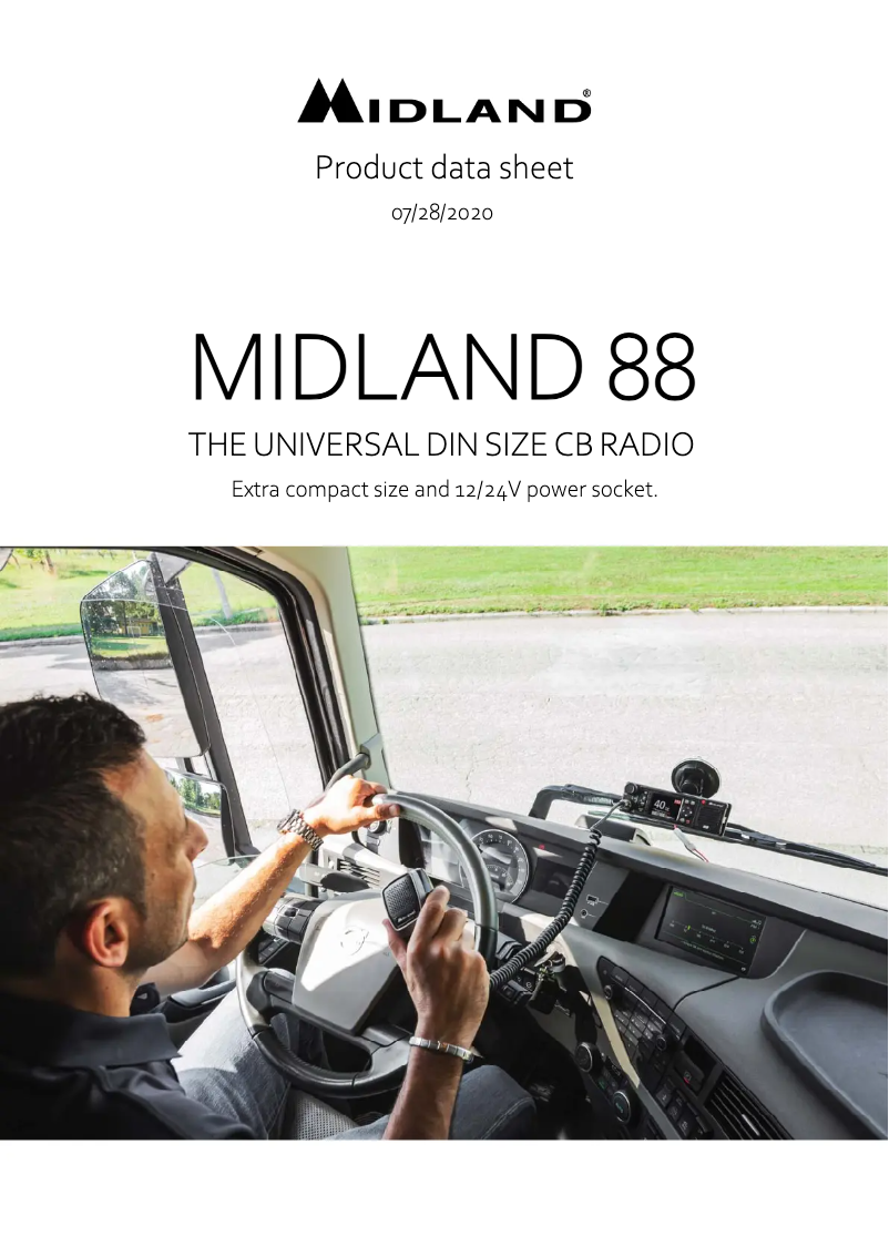 Page 1 de la notice Fiche technique Midland M-88