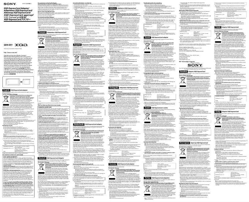 Página 1 del manual Manual de usuario Sony QDA-EX1