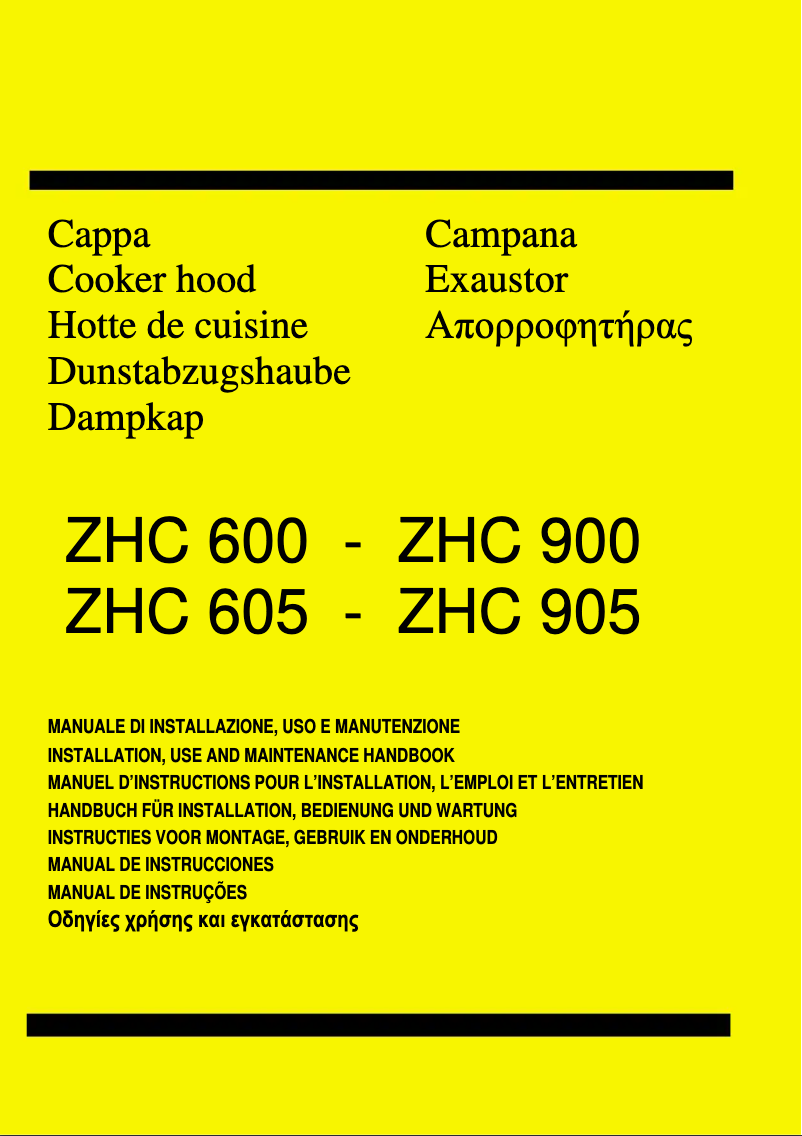 Page 1 de la notice Manuel utilisateur Zanussi ZHC605