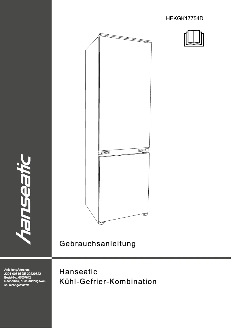 Imagen de la primera página del manual del dispositivo HEKGK17754D