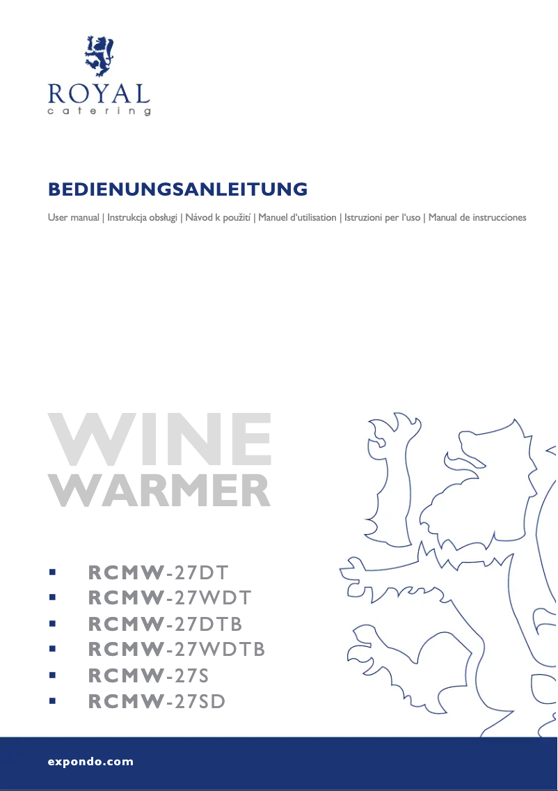 Imagen de la primera página del manual del dispositivo RCMW-27SD