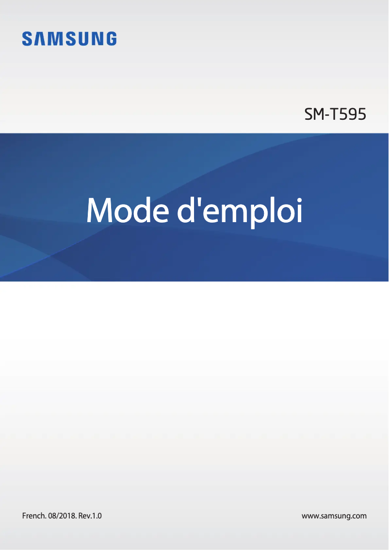 Image de la première page du manuel de l'appareil Galaxy Tab A8