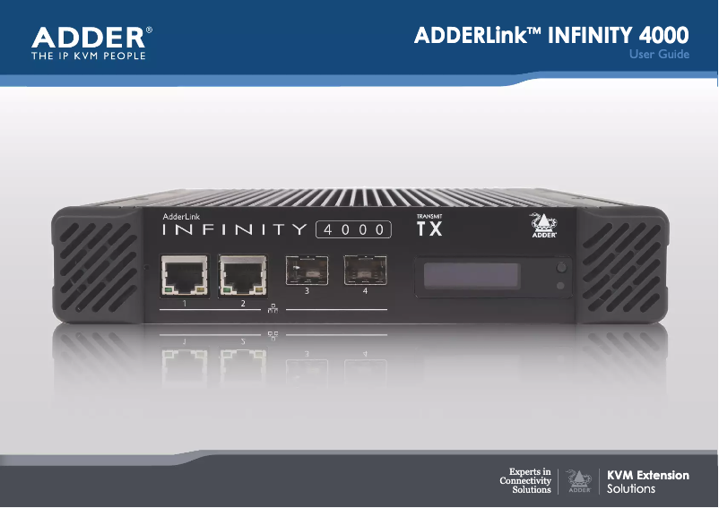 Page 1 de la notice Manuel utilisateur Adder ALIF4021T