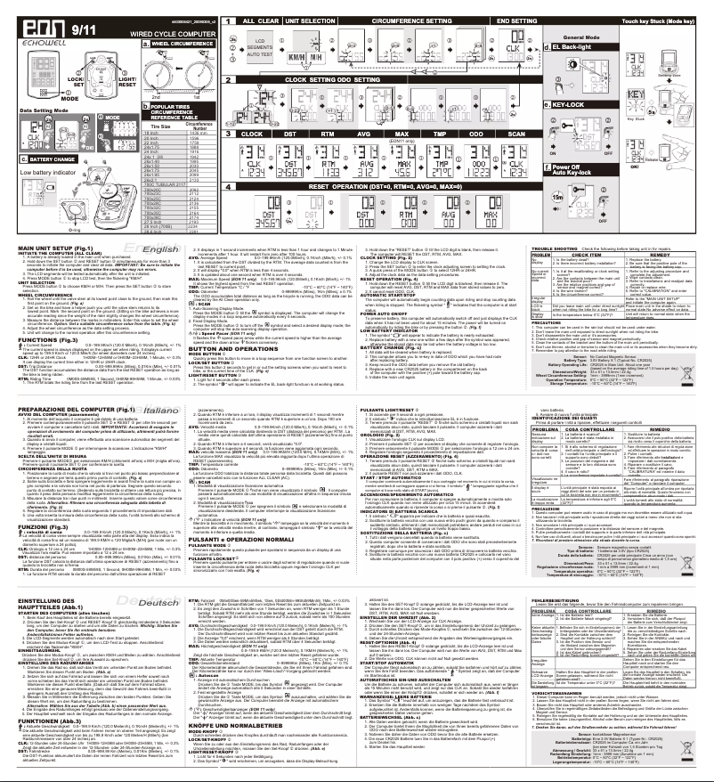 Page n°1 - Manuel utilisateur Echowell EON-11