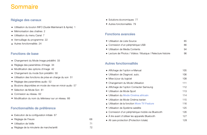 Page 1 de la notice Manuel utilisateur Samsung UA32M5100AS