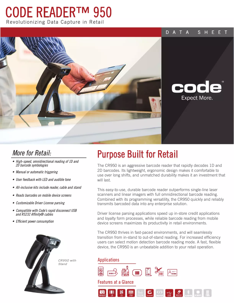 Page 1 de la notice Fiche technique Brady BradyPrinter i5300