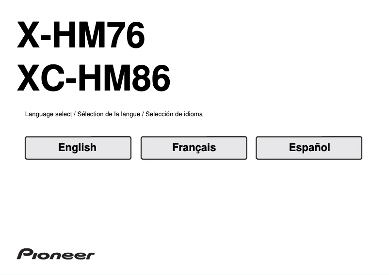 Page n°1 - Mode d'emploi Pioneer HUB X-HM76-S