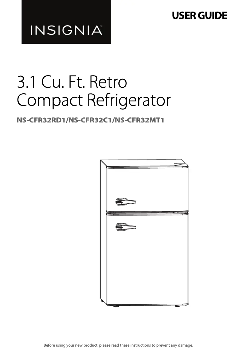 Page n°1 - Manuel utilisateur Insignia NS-CFR32MT1