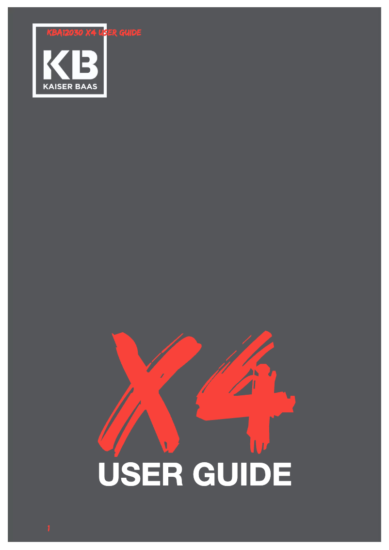 Image de la première page du manuel de l'appareil X4