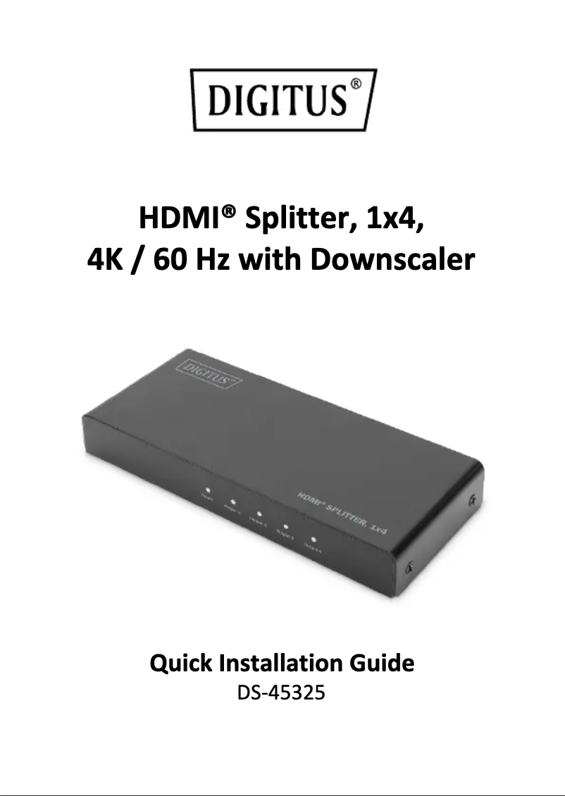 Page n°1 - Manuel utilisateur Digitus DS-45325