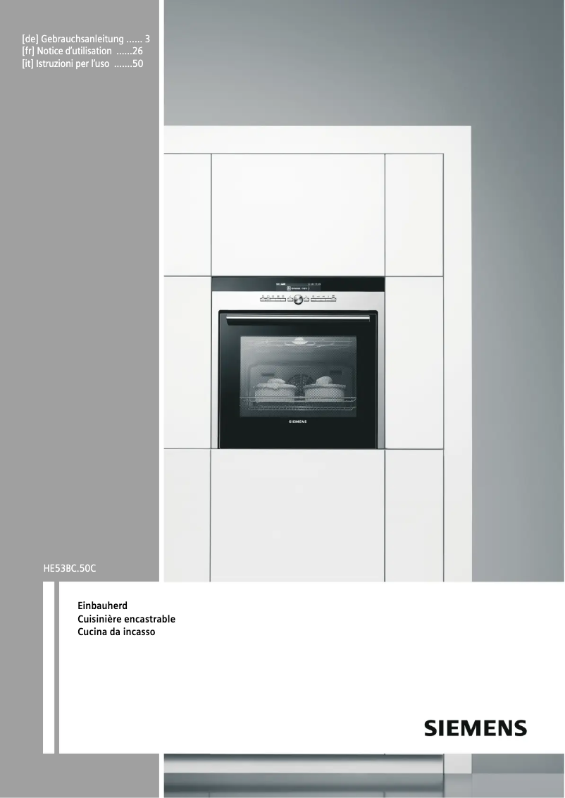 Page n°1 - Mode d'emploi Siemens HE53BC550C