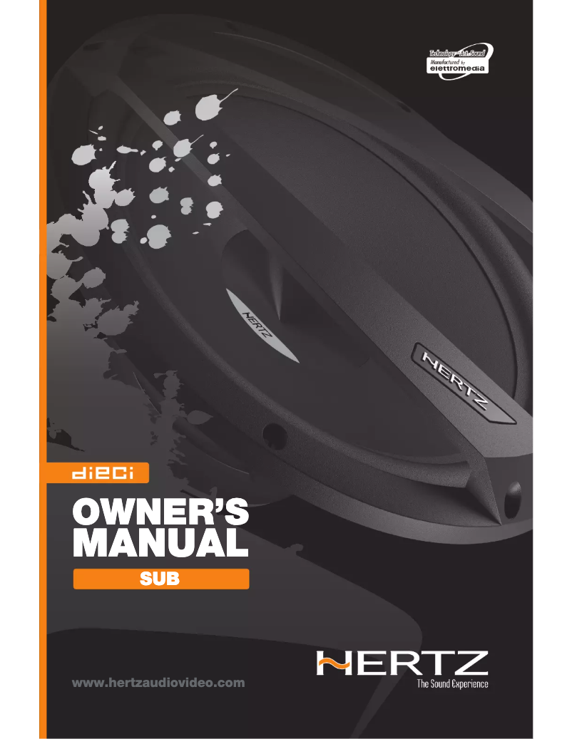 Page n°1 - Mode d'emploi Hertz Dieci DS 30.3