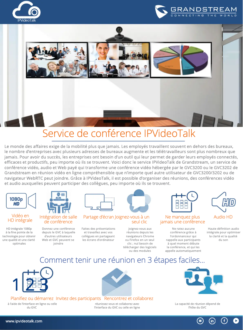 Page n°1 - Fiche technique Grandstream IPVideoTalk