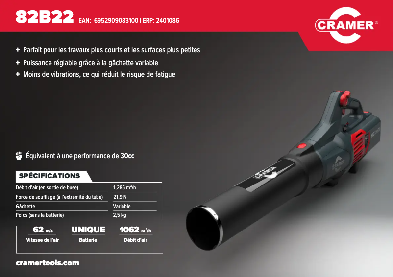 Image de la première page du manuel de l'appareil 82B22