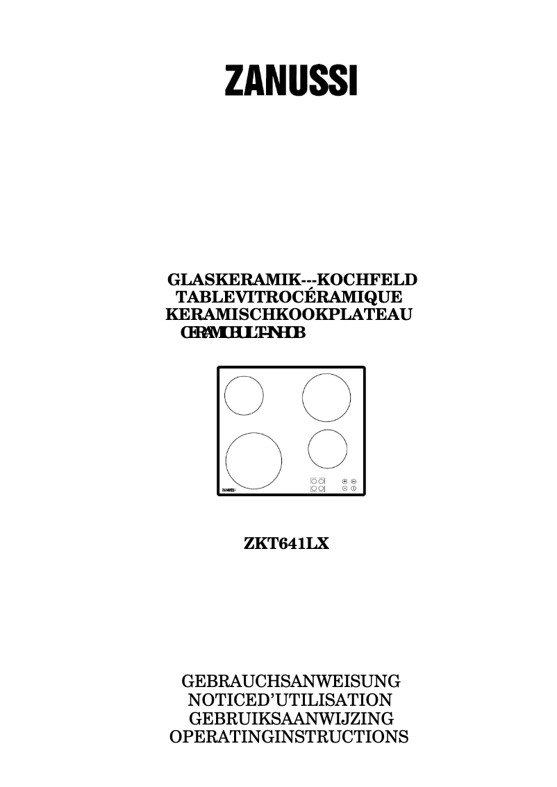 Image de la première page du manuel de l'appareil ZKT 641 l