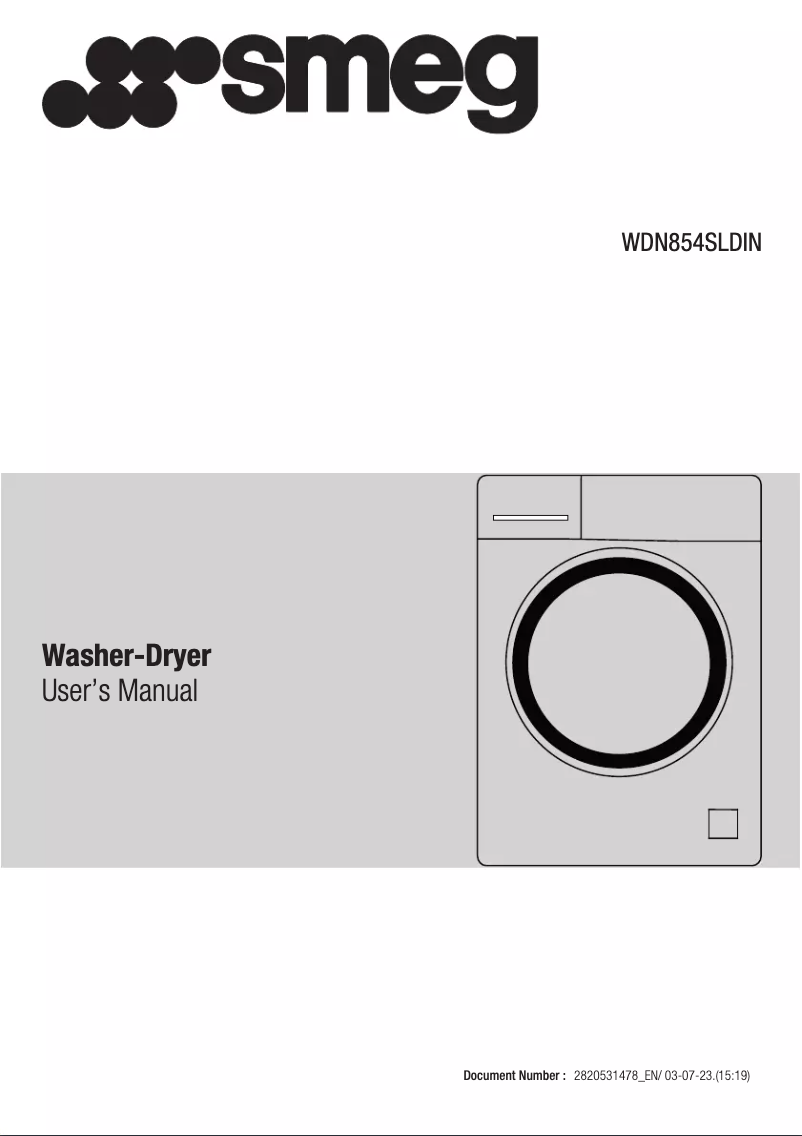 Page n°1 - Manuel utilisateur Smeg WDN854SLDIN