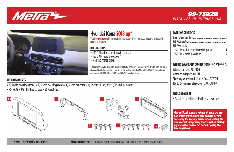 Image de la première page du manuel de l'appareil 99-7392B