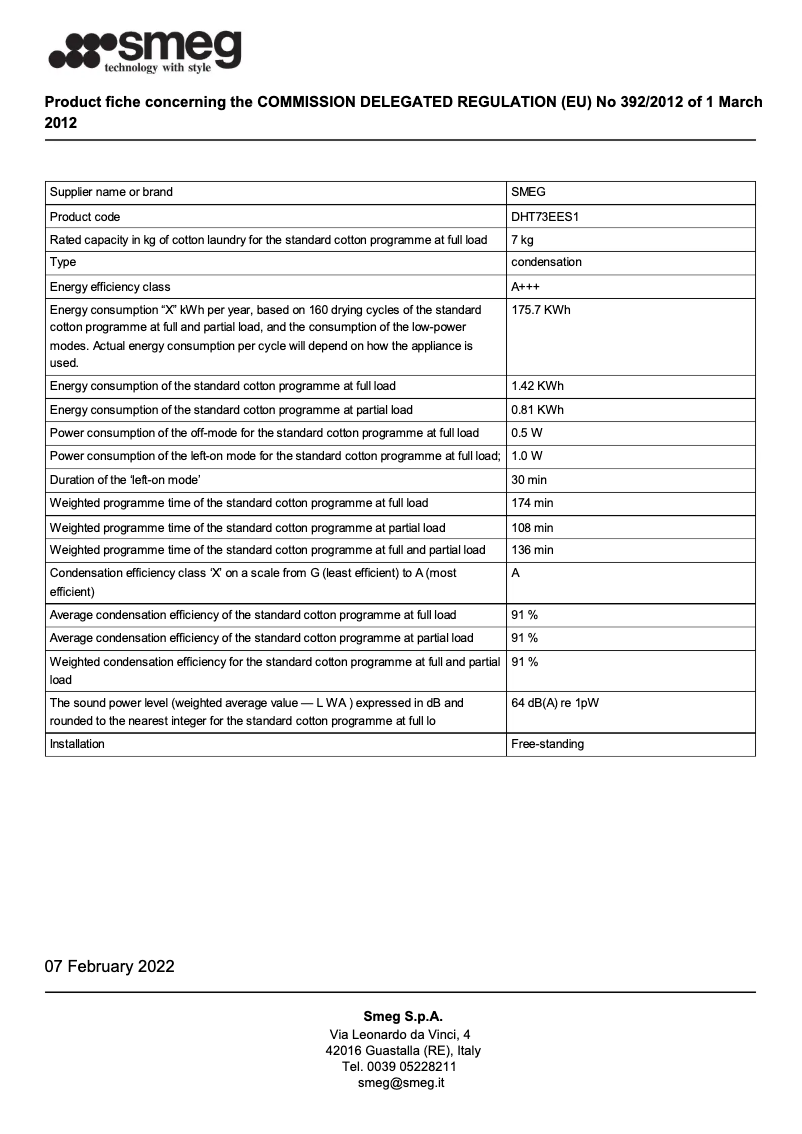 Image de la première page du manuel de l'appareil DHT73EES1