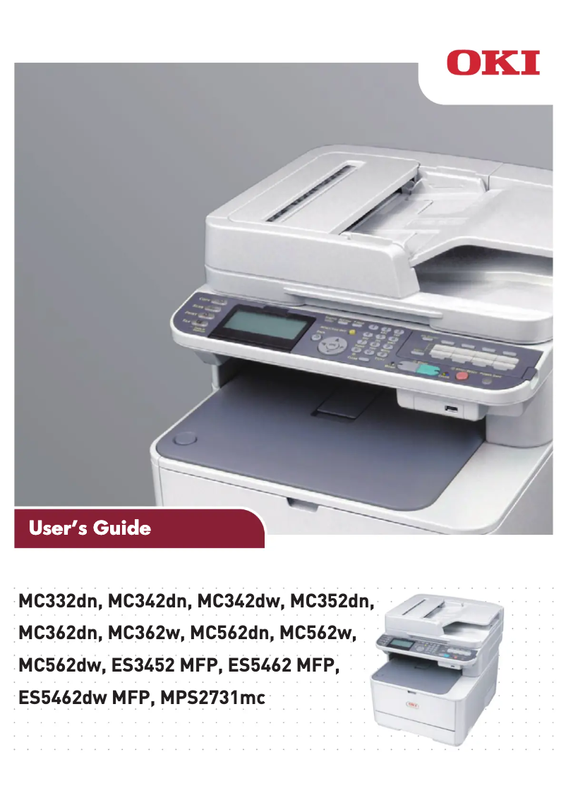Page n°1 - Manuel utilisateur OKI MC342dn