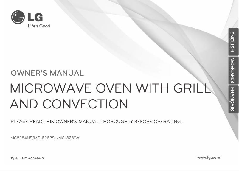 Page n°1 - Manuel utilisateur LG MC8284NS