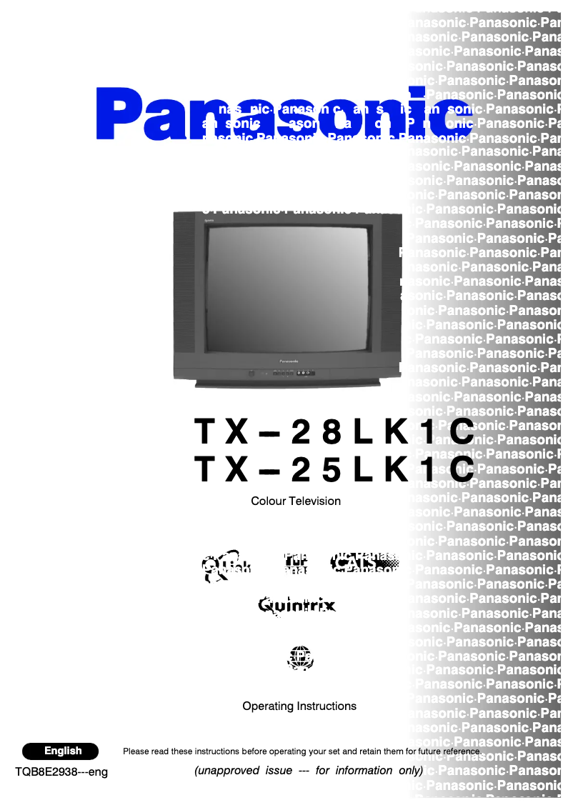 Page 1 de la notice Manuel utilisateur Panasonic TX-28LK1C