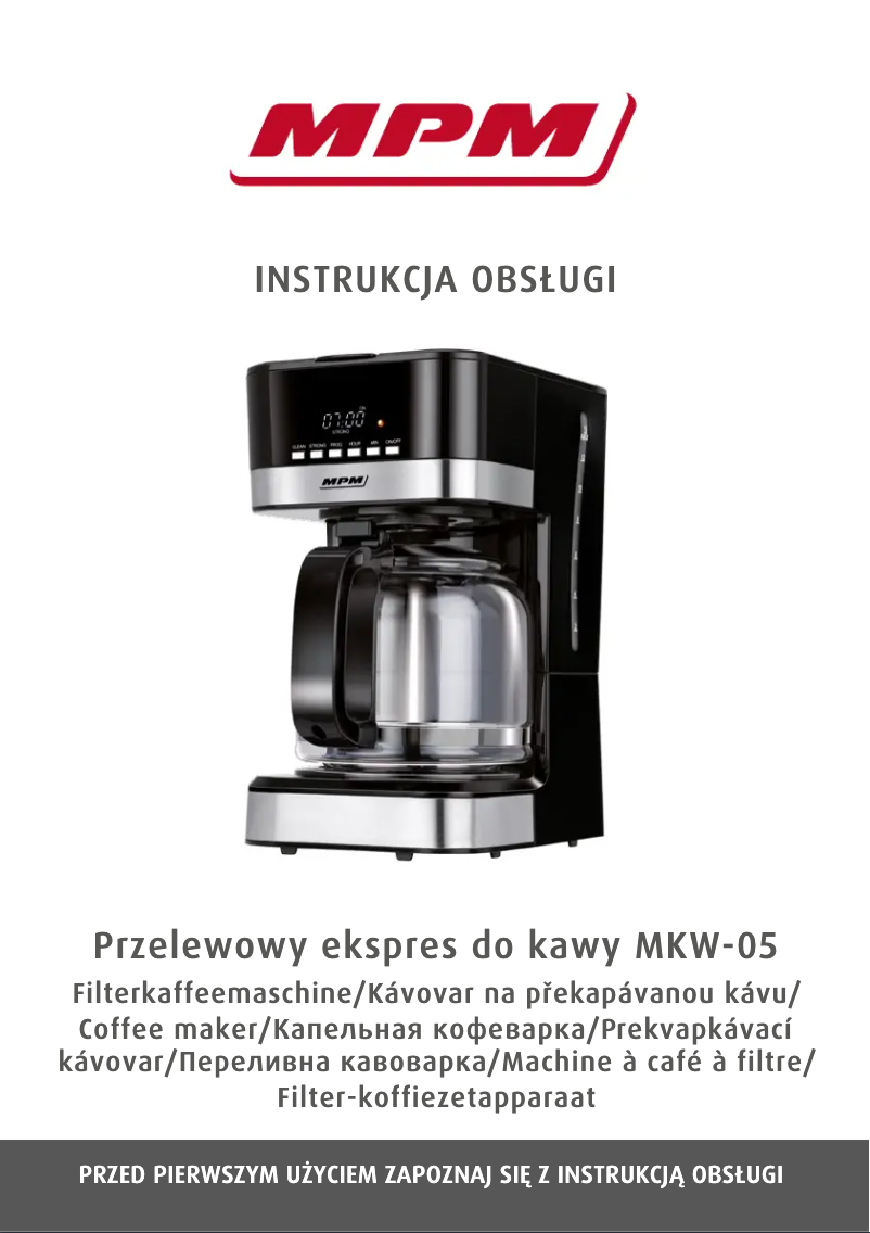 Image de la première page du manuel de l'appareil MKW-05