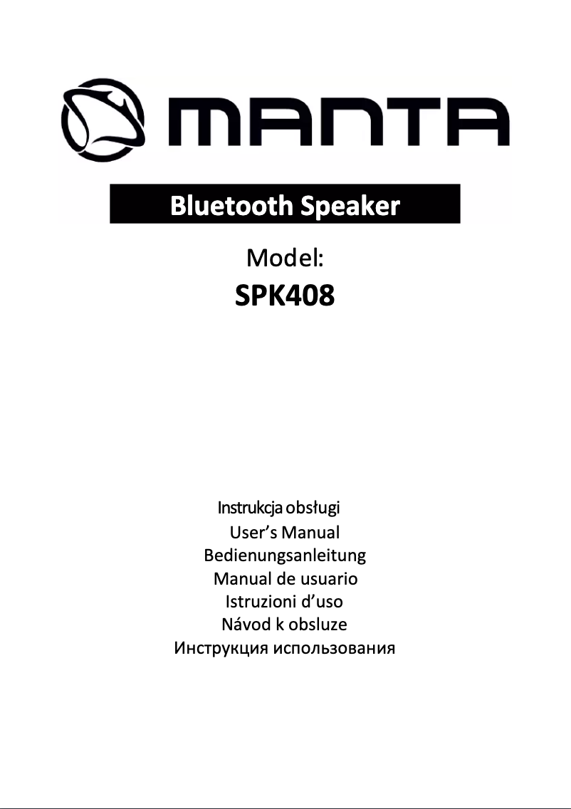 Page 1 de la notice Manuel utilisateur Manta SPK408
