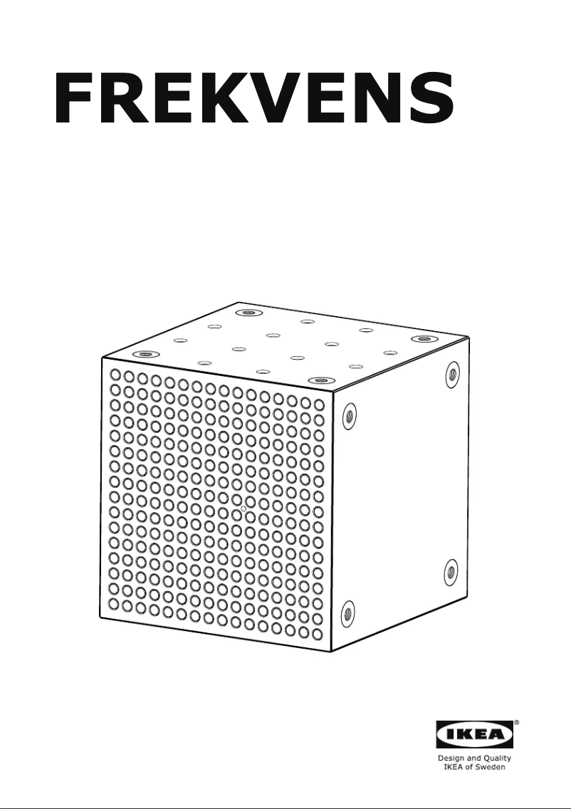 Page 1 de la notice Manuel utilisateur Ikea FREKVENS 505.389.89