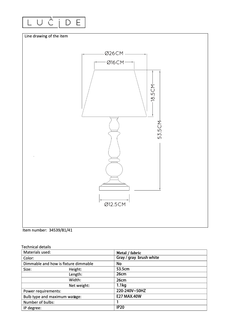 Image de la première page du manuel de l'appareil Robin 34539/81/41