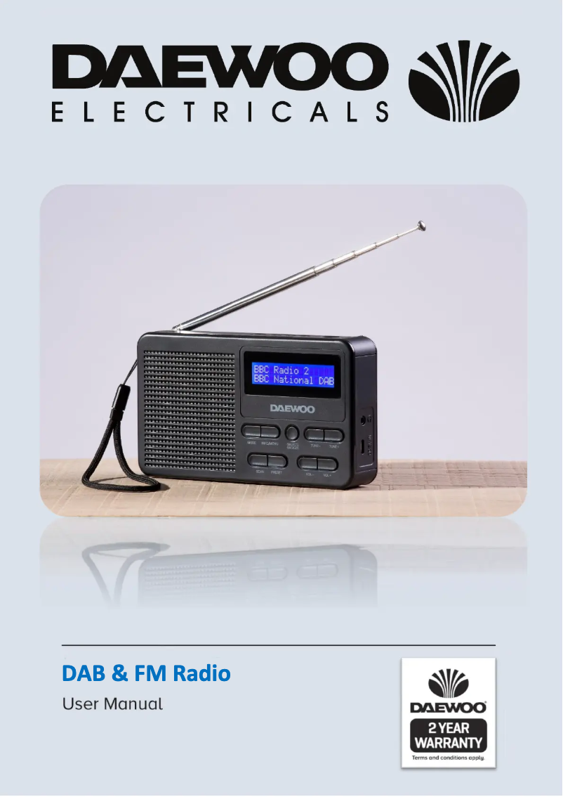 Page 1 de la notice Manuel utilisateur Daewoo AVS1399