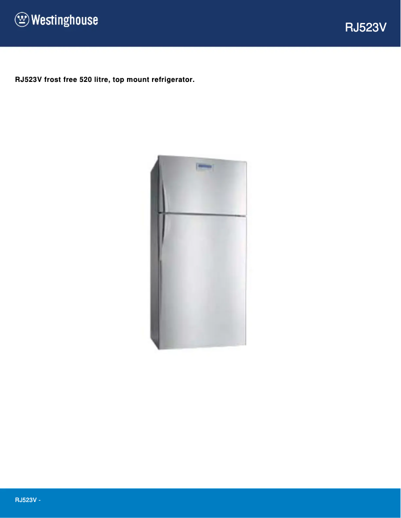 Image de la première page du manuel de l'appareil RJ523V