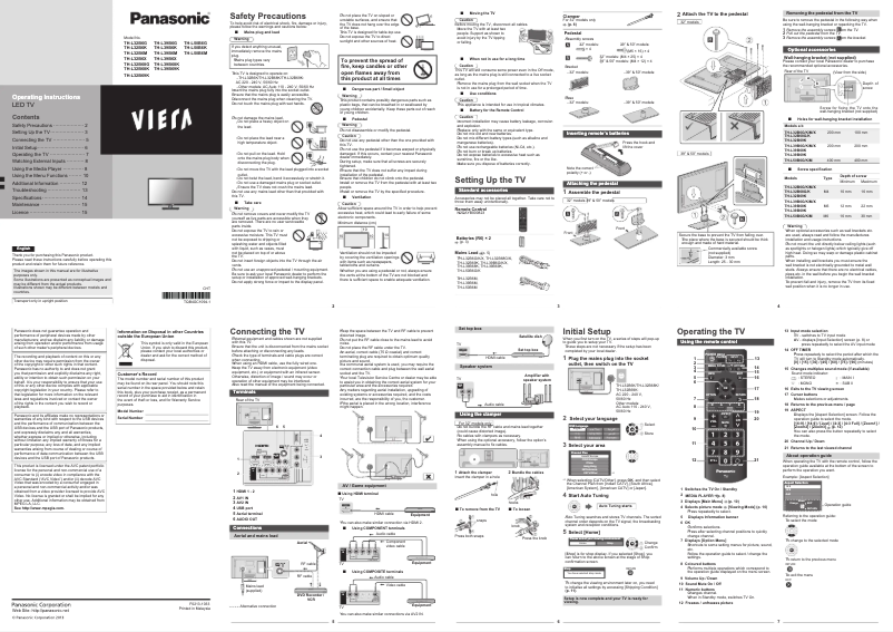 Page 1 de la notice Manuel utilisateur Panasonic Viera TH-L39B6M