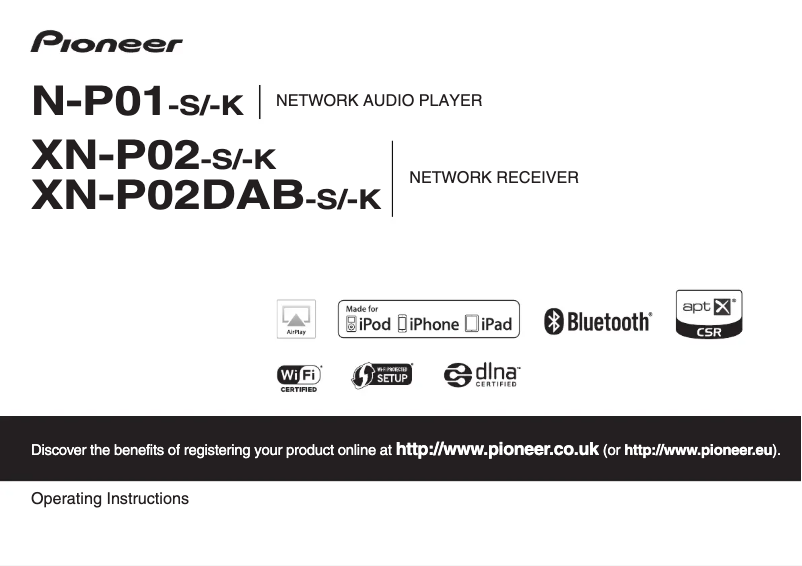 Page 1 de la notice Manuel utilisateur Pioneer XN-P02