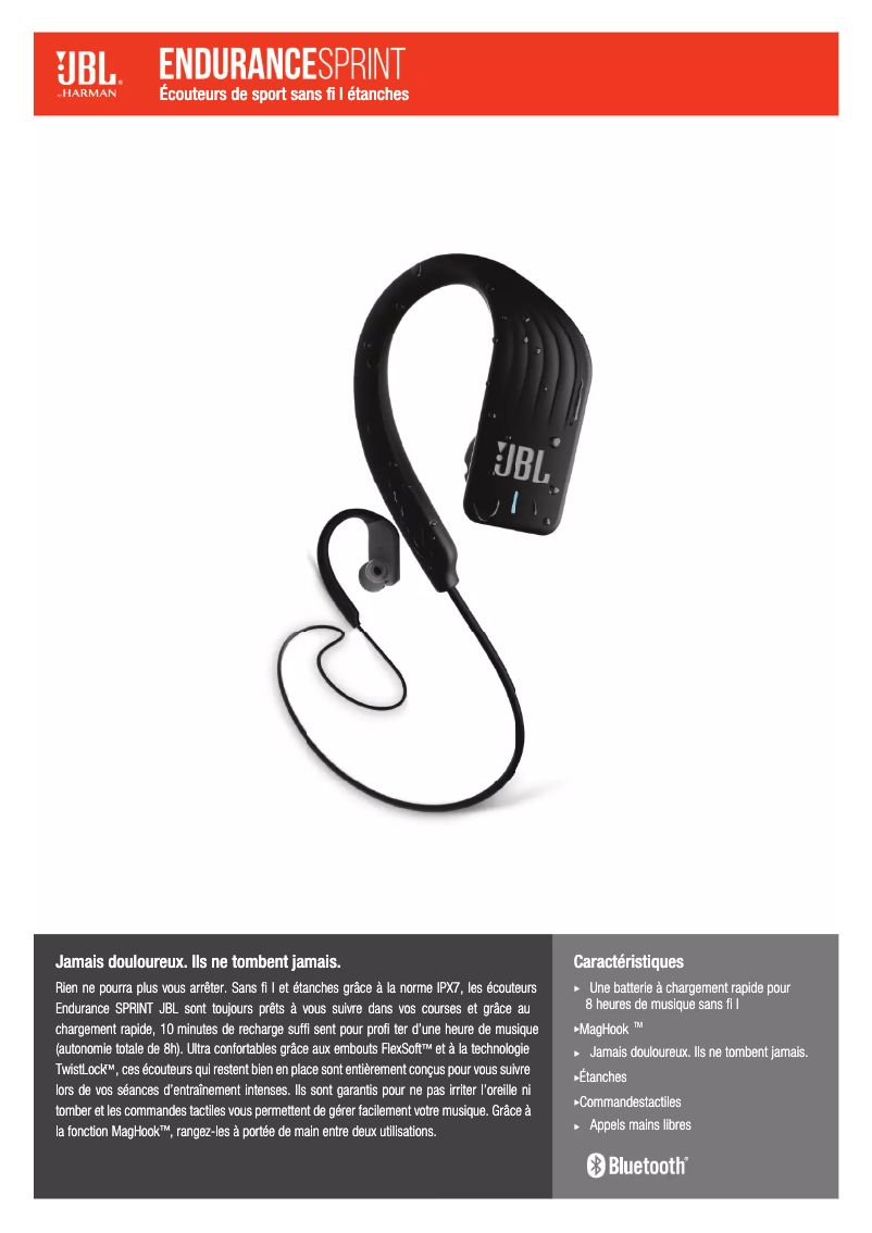 Page n°1 - Mode d'emploi JBL Endurance Sprint