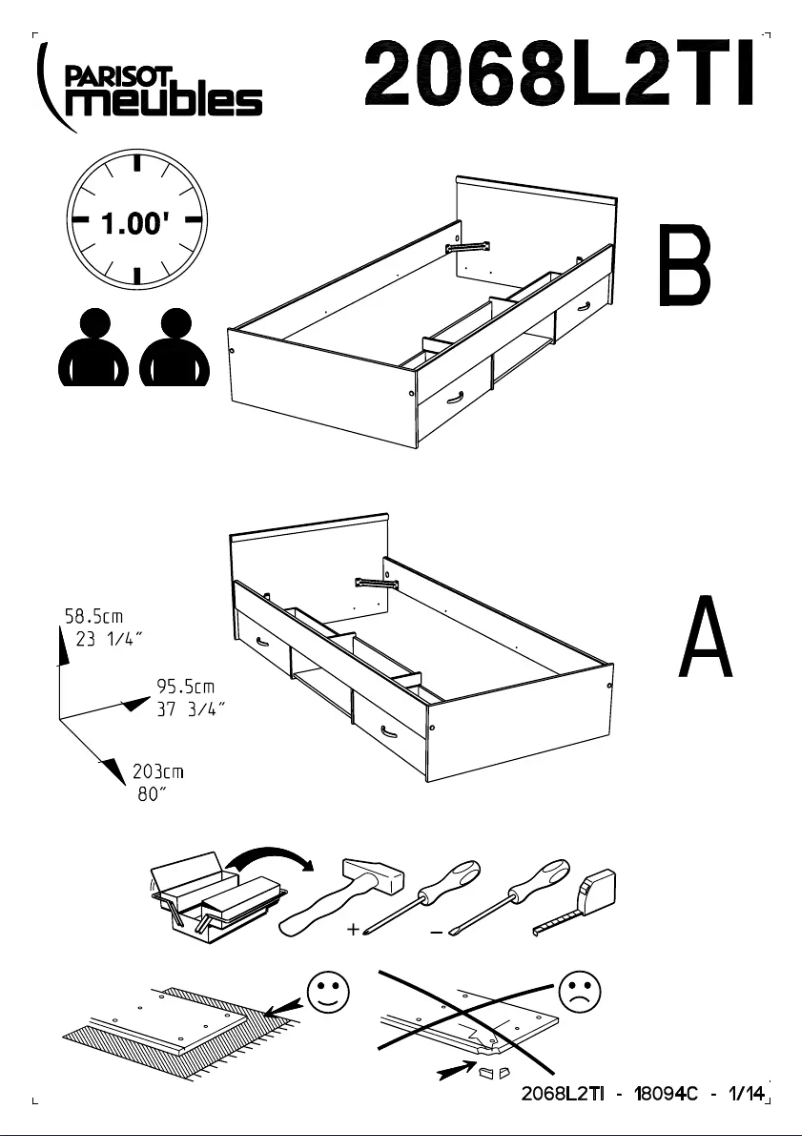 Image de la première page du manuel de l'appareil Alpha 2068L2TI