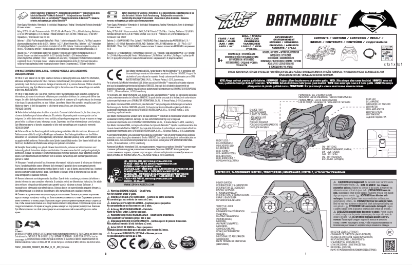 Page n°1 - Manuel utilisateur Spin Master Batmobile