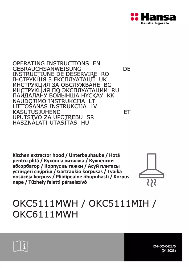 Page 1 de la notice Manuel utilisateur Hansa OKC5111MWH