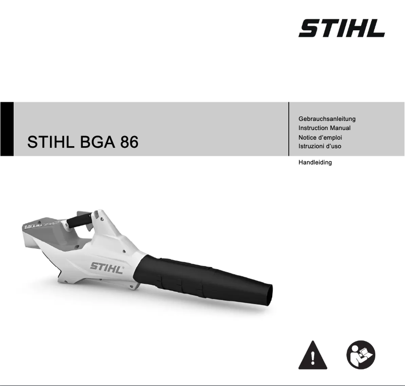 Page n°1 - Manuel utilisateur Stihl BGA 86
