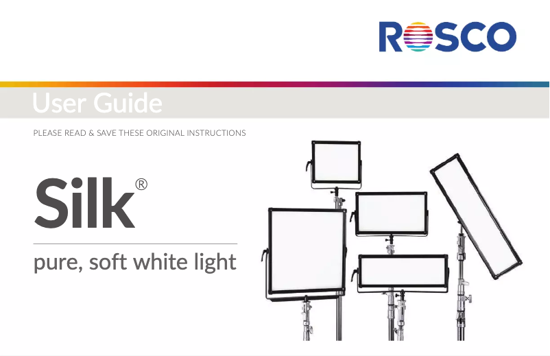 Page 1 de la notice Manuel utilisateur Rosco Silk 210
