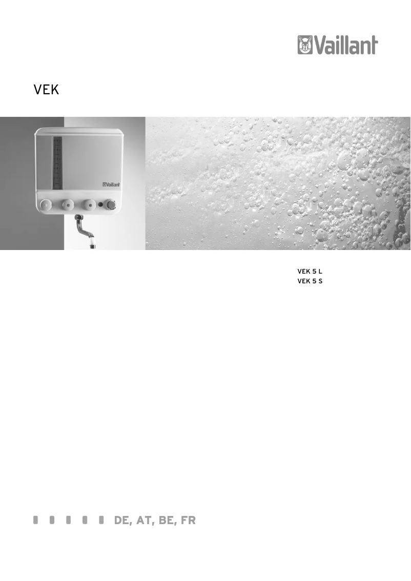 Page n°1 - Manuel utilisateur Vaillant VEK 5 S